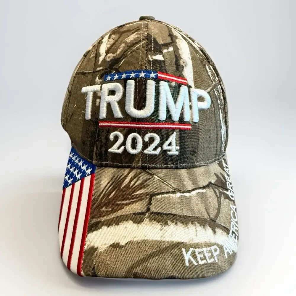 Trump 2024 Keep America Great Unisex Camo Adjustable Strapback Hat Baseball Cap